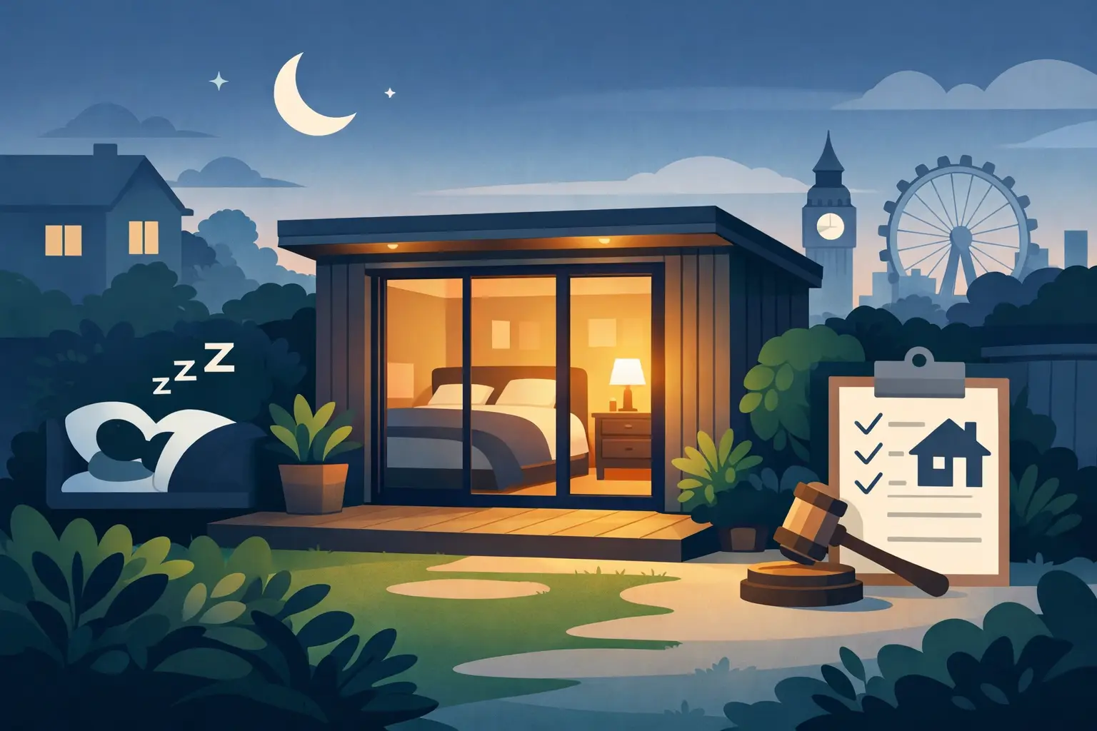 Can You Sleep in a Garden Room? UK Rules Explained