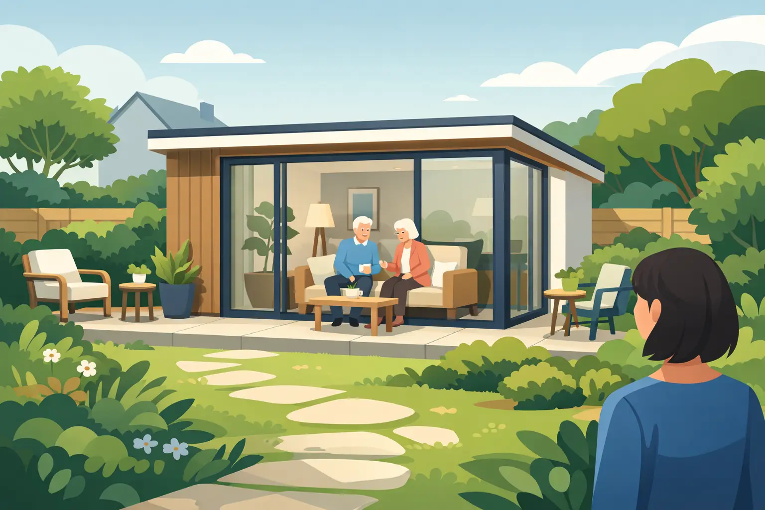 A Garden Room for Elderly Parents That Works