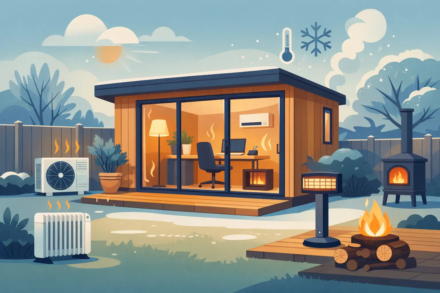 Garden Office Heating Options Guide for UK Homes