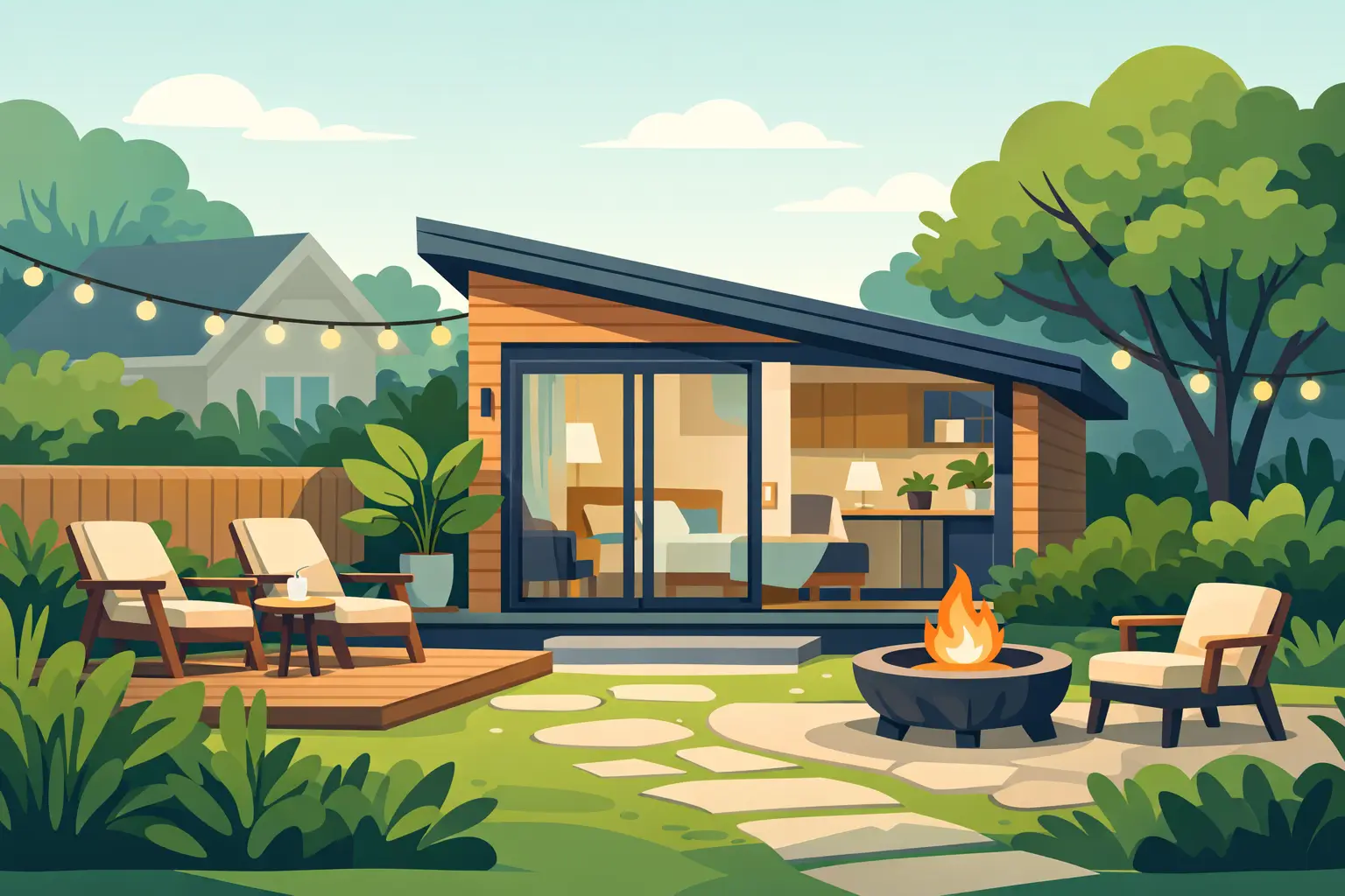 Turning Garden Space Into Guest Accommodation