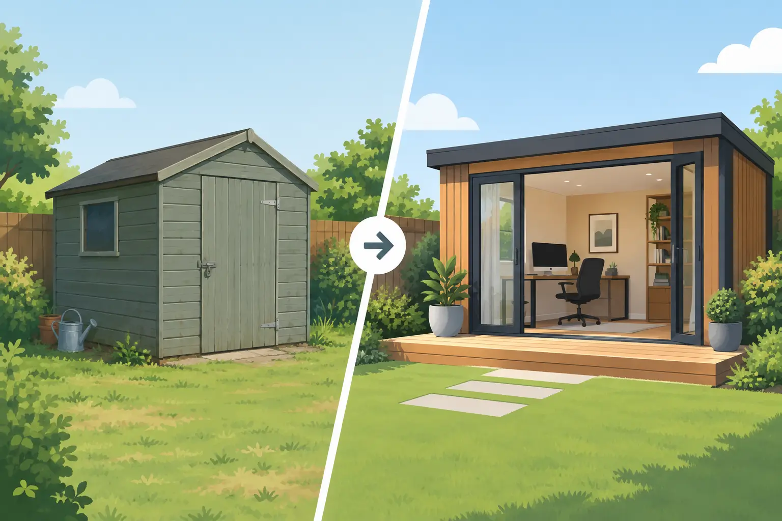 Garden Office Before and After: Is It Worth It?