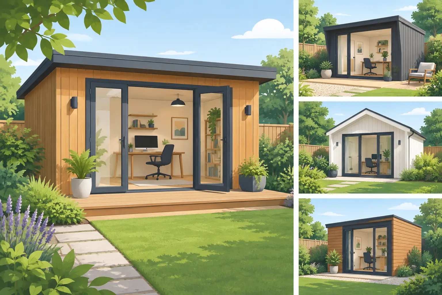 Small Garden Office Design Example Ideas - Composite Garden Studios Ltd